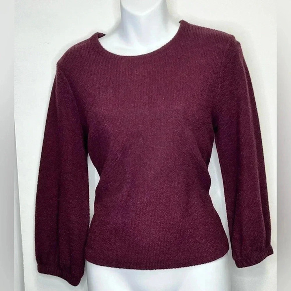 Madewell Sweaters - Madewell Cashmere Maroon Ex-Boyfriend Crew Neck Sweater